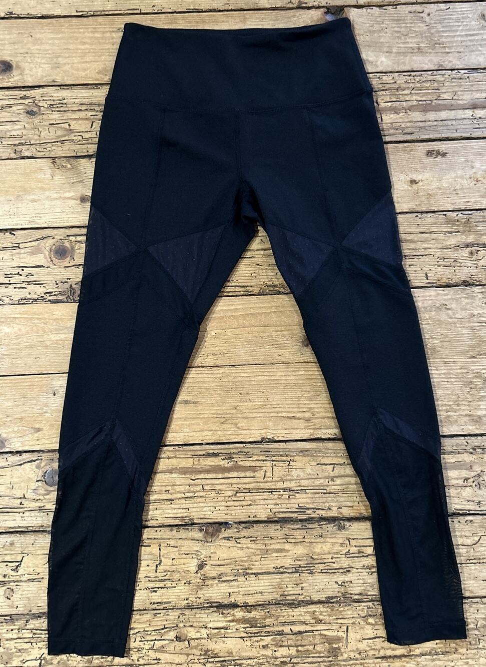 Zella Sun Salutation High Waist Leggings Mesh Black Size Medium NWOT